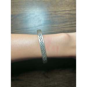 Sterling <b>Silver</b> <b>Cuff</b> <b>Bracelet</b> Handmade by Navajo Artists-Cultural Collectible Jewelry - Product Image 5