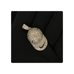 Colgante atemporal con forma de sombrero de oro amarillo de 18 quilates con diamante de corte redondo clásico para joyería nupcial de la India Colgantes y dijes finos - Product Image 2