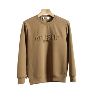 เสื้อสเวตเตอร์คอกลมของผู้ชายเสื้อสเวตเชิ้ตลายนูน3D ตามสั่ง - Product Image 1