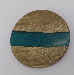 Sous-verres en bois de noyer épais faits à la main, écologiques, résistants à la chaleur, base antidérapante durable pour tasses à café chauds et verres à bière - Product Image 4