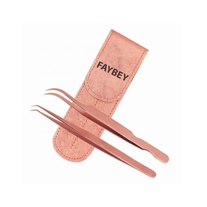 Pinzas de extensión de buena calidad para pestañas de alta calidad, 2 uds., Punta faybey y pinzas de extensión de pestañas puntiagudas personalizadas - Product Image 6