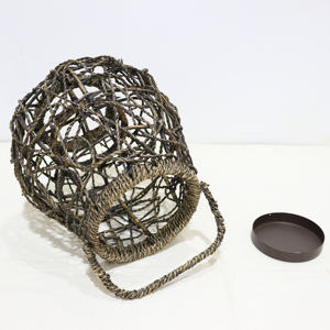 Artex Dong Thap Lanterne décorative en jacinthe d'eau faite à la main en usine Bougeoir d'éclairage écologique pour bureau à domicile et cuisine - Product Image 5