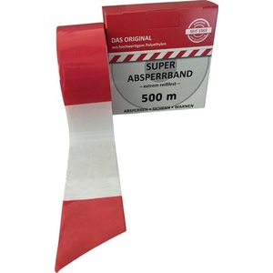 Cinta de Barrera KELMAPLAST de 500m, 80mm de Ancho, Roja/Blanca, con Pegatinas Reflectantes y Luces Promocionales, 500m/Caja - Product Image 1