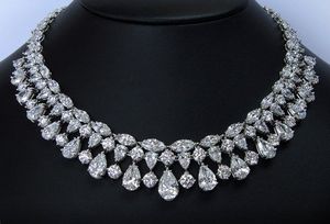 The All New Simulated Diamond Super Big Gemstone <b>Necklace</b> 925 Sterling Silver Party <b>Necklace</b> Yellow Square Zircon Pendant Neckla - Product Image 2