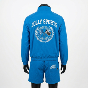 Conjunto de Pantalones Cortos Deportivos de Poliéster Tejido de 145 GSM para Hombre, Color Azul Rey, con Logotipo Personalizado - Product Image 6