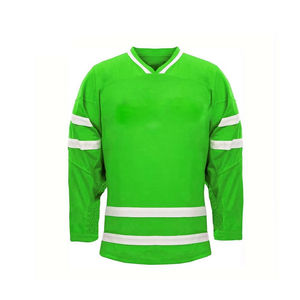 Maillot de hockey sur glace imprimé, confortable, faible MOQ, service OEM, 100 % polyester, nom d'équipe personnalisé, tenue de hockey sur glace entièrement personnalisable - Product Image 1