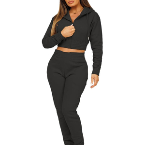Wholesale Autumn Knitting Comfortable Women Tracksuit Long Sleeve Pants Set Casual Matching Button for Workout Fitness Sports - Product Image 5