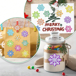 Pegatinas de PVC Ecológicas con Forma de Animales y Copos de Nieve, Decoraciones para Navidad, Año Nuevo, Fiestas, Regalos, Tarjetas de Felicitación - Product Image 4