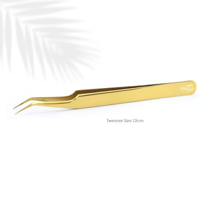 Pinzas profesionales para pestañas para volumen Mango antideslizante Pinzas de aislamiento puntiagudas de Punta larga delgadas Pinzas de extensión de pestañas - Product Image 5