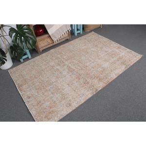 Turkish Vintage Area Rug 4.3x6.6 ft, <b>Brown</b> Gray Camouflage <b>Wool</b> Rug - Product Image 4