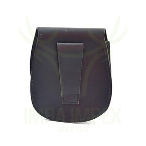 Vente en gros de pochette en cuir de vache véritable de style médiéval de 4oz sac de ceinture à fermeture à sangle durable Impex fabriqué à la main par Imra - Product Image 5