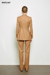 เสื้อเบลเซอร์ขนสัตว์กระดุมสองแถวลายสิงโตดีไซน์มินิมอลแบบยั่งยืนคุณภาพสูงจากผู้ผลิตเวียดนาม - Product Image 6