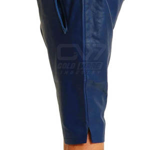 Pantalones cortos de cuero para hombres de estilo popular Venta al por mayor Pantalones cortos de cuero de moda para hombres - Product Image 3