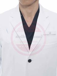 Manteau de laboratoire d'hôpital unisexe personnalisé en coton utilisé quotidiennement blouses de laboratoire professionnelles à manches longues pour l'hôpital - Product Image 3