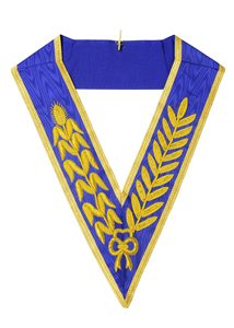 Masonic Regalia Past Master Delantal Púrpura Bordado a mano | bordado Lodge delantales collares - Product Image 6