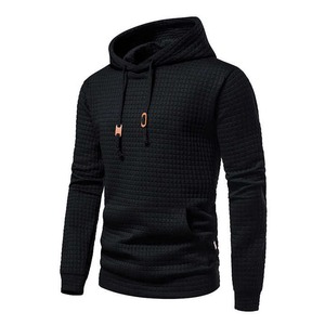 Sudadera de algodón 100% para hombre con capucha y bolsillo Sudadera de punto transpirable Diseño de estampado tejido de alta calidad en venta - Product Image 1