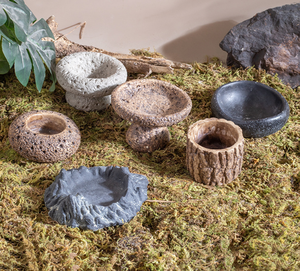 Tazón de Alimentación para Reptiles, Plato de Cerámica para Mascotas, Plato para Comida y Agua para Perros y Gatos, Antideslizante, Impermeable, Redondeado, Moderno, para Uso en Interiores, Capacidad de 300 ml - Product Image 3