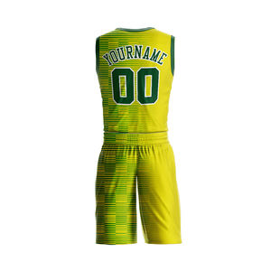 Ensemble d'uniformes de basket-ball personnalisés en sublimation, en polyester, avec nom et numéro d'équipe personnalisés - Product Image 2