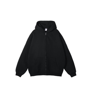 High Quality 500 GSM Cotton Thick <b>Blank</b> Plain Heavyweight Boxy Hoodies for Men Unisex Custom Logo Plus Size No String Hoodies - Product Image 2