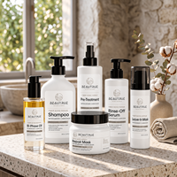 Kit de réparation capillaire personnalisé pour cheveux secs et cassants avec shampoing, masque et sérum réparateurs aux peptides, traitement capillaire aux acides aminés pour la douceur et l'élasticité