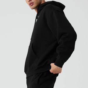 เสื้อกันหนาวมีฮู้ดสำหรับผู้ชายโอเวอร์ไซซ์ปักลายเทอร์รี่ผ้าฝ้าย100% พิมพ์ลายพัฟย้อมสีล้วนสำหรับฤดูใบไม้ร่วง - Product Image 3