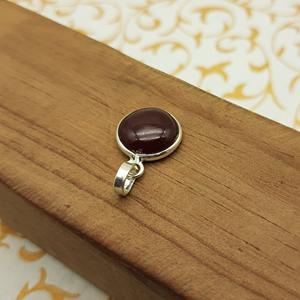 Hessonite 925 Sterling Silver Gemstone Pendentif Rond Cabochon Pierre Naturelle Bijoux Élégant Fabriqué À La Main Conception Bohème Bijoux - Product Image 3