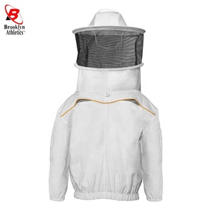 Combinaison d'apiculture en coton de grande taille personnalisée la plus vendue avec logo veste ventilée de sécurité et de protection et voile - Product Image 4