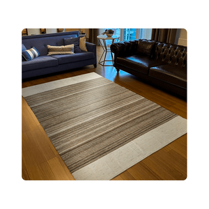Wholesale 170 X 230cm Beige Modern Handwoven Rug 100% Cotton with Plush Pile Height for Home Use Direct India Factory Supplier - Product Image 6