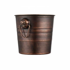 ถังน้ำแข็งแชมเปญคลาสสิก ตกแต่งสีเงินโบราณ ทำจากโลหะ ใช้สำหรับแช่ไวน์ เบียร์ พร้อมหูหิ้ว สำหรับงานปาร์ตี้ - Product Image 5