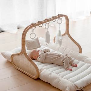 Tapis de jeu naturels pour bébés et nouveau-nés, fabriqués à la main en rotin, au prix le plus bas. - Product Image 1