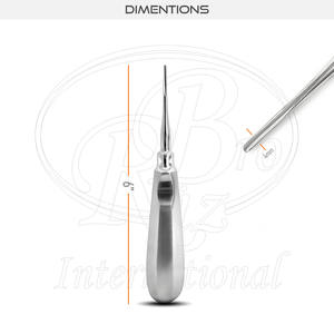 Élévateur dentaire canin, instruments chirurgicaux en acier inoxydable réutilisables, 6 pouces, pointe de 4 mm, pour petits animaux - Product Image 2