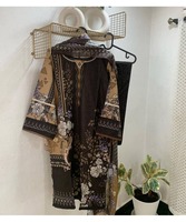 K.C. Ensemble Salwar Kameez Sharara Dupatta pour femmes musulmanes pakistanaises de la marque Navkar Creation, en tissu lin/coton et mousseline, pour toutes les saisons, style modeste.