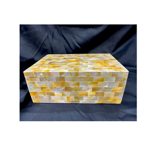 Boîte à bijoux en nacre, décoration élégante pour la maison, boîte cadeau, boîte décorative en incrustation d'os, fabrication artisanale indienne - Product Image 1