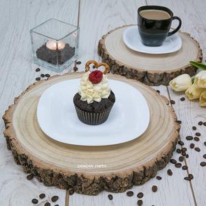 Plateau en bois à deux niveaux Plateau d'affichage décoratif de style ferme rustique pour la cuisine, le comptoir et le centre de table - Product Image 4