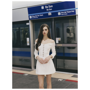 Listo para enviar ropa Vietnam OEM ODM Enzo Leo mujeres vestidos formales de gama alta suave sensación elegante proveedor de moda - Product Image 1