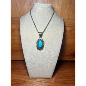 Pendentif Jeff James Jr Kingman en argent sterling turquoise, serti clos, motif cloche en or rose, incrustation de jade/quartz, charme moderne - Product Image 6