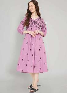 Robe d'été en coton avec broderie motifs ukrainiens robe droite beige brodée robe de Bohème à manches longues - Product Image 4