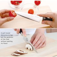 Kai Japans 150Mm Damascus Stalen Kruimelmes Met Houten Handvat Roestvrijstalen Keukenmes Voor Groenten En Fruit