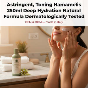 Loción Corporal Astringente Tonificante de Hamamelis de 250 ml, Hidratación Profunda, Fórmula Natural, Dermatológicamente Probada, Marca Privada OEM, Italia - Product Image 2