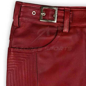 Pantalon en cuir pour homme, coupe slim, motif droit, léger, délavé foncé, taille mi-haute, écologique, respirant, décontracté, streetwear, hiver - Product Image 4