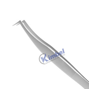 Pince à épiler incurvée pour extension de cils en forme de F à prise parfaite couleur or personnalisée professionnelle de marque privée - Product Image 6