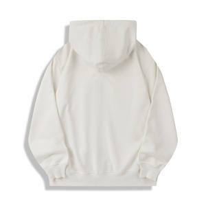 Logotipo Personalizado Hombres Mujeres Cremallera hasta Casual Oversized Oversize CVC French Terry Moda Zip up Sudadera con capucha Sudaderas con capucha - Product Image 6