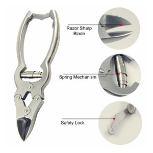 Coupe-ongles à double action pour le traitement des ongles incarnés Coupe-ongles en acier inoxydable avec verrouillage arrière Coupe-ongles pour doigts - Product Image 2