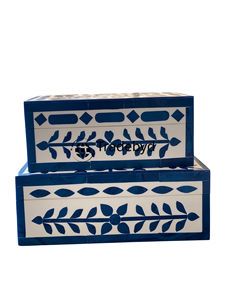 Joyero de calidad superior con incrustaciones de hueso y nácar hecho a mano Almacenamiento de lujo y decoración de exhibición Tradebyd - Product Image 2