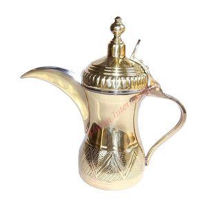 Brass Dallah Hammered Arabic coffee pot Handmade Arabic coffee maker Arabic Tea Coffee Pot <b>Copper</b> manufacturer high quality - Product Image 6