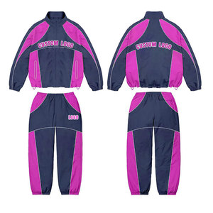 2025 New Fashion Unisex Nylon Windbreaker Streetwear Printed Tracksuit Set Full Customization Wholesale Polyester Tracksuits - Product Image 2