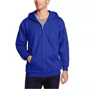 Vente chaude Conception 100% Polyester Hommes Full Zip Up Hoodies Logo Personnalisé Blanc Plain Hiver Zipper Hoodie Hommes - Product Image 3