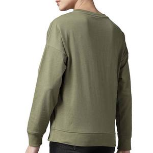 2025 venta al por mayor sudaderas personalizadas para mujer nuevo diseño de alta calidad Color verde mejor precio sudaderas con capucha de cuello redondo para mujer - Product Image 4