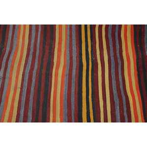 Tapis turc vintage 4,3x8,1 pieds, tapis oriental rouge Kilim - Product Image 5