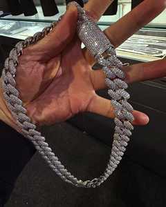 Cadena Cubana de Moissanita VVS, Collar Hip Hop de Plata de Ley 925 con Cadena Cubana de 26 mm y 100 g - Product Image 3